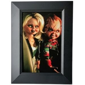 bride of chucky chucky and tiffany framed photo print Classic horror movie 90a